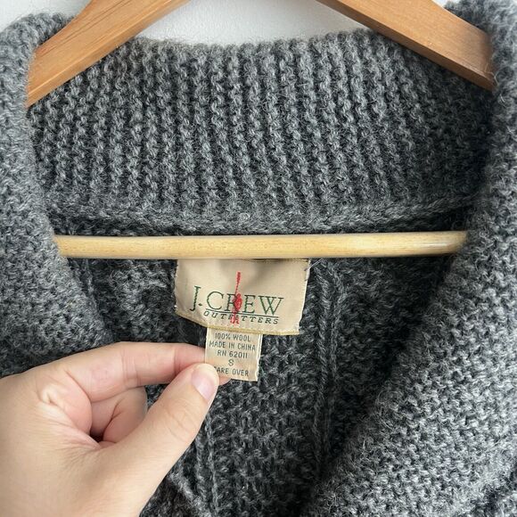 J. Crew Factory Gray Cable Knit Cardigan - Picture 3 of 6